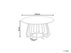 Beliani Konferenční stolek s mramorovým efektem černý/bílý BERNIE