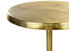 Beliani Kovový boční stolek zlatý PANNOUVRE