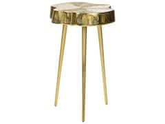 Beliani Kovový boční stolek zlatý TAUPO
