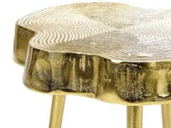 Beliani Kovový boční stolek zlatý TAUPO