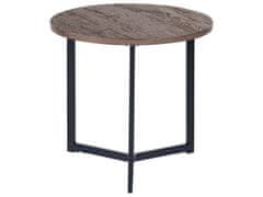 Beliani Odkládací stolek tmavé dřevo/černý TIPPO