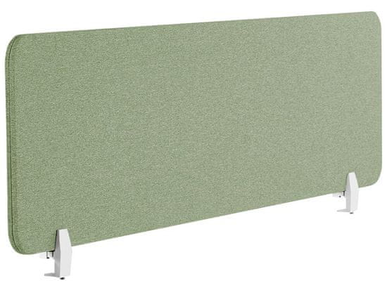 Beliani Přepážka na pracovní stůl 160 x 40 cm zelená WALLY