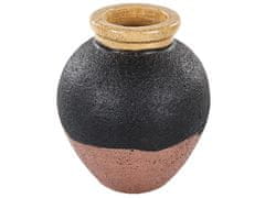 Beliani Terakotová dekorativní váza 31 cm černá/růžová DAULIS