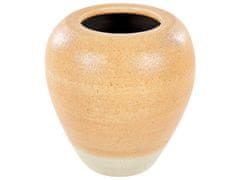 Beliani Terakotová dekorativní váza 34 cm oranžová/béžová SKIONE