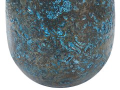 Beliani Terakotová dekorativní váza 40 cm modrá/hnědá VELIA
