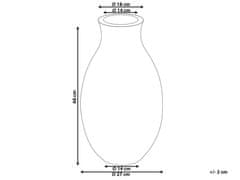 Beliani Terakotová dekorativní váza 48 cm modrá STAGIRA