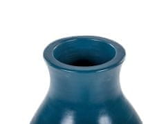 Beliani Terakotová dekorativní váza 48 cm modrá STAGIRA