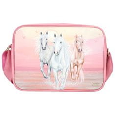 Miss Melody Taška přes rameno , Růžová, pastelové barvy, 3 koně v běhu | 0412244_A