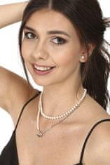 JwL Luxury Pearls Trendy ocelový náhrdelník s pravými říčními perlami JL0788