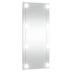 Vidaxl Nástěnné zrcadlo s LED osvětlením 40 x 80 cm sklo obdélníkové