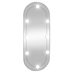 Vidaxl Nástěnné zrcadlo s LED osvětlením 30 x 70 cm sklo oválné