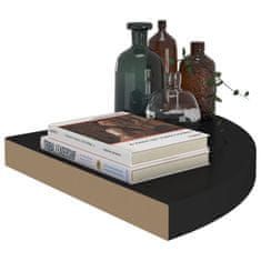 Vidaxl 323920 Floating Corner Shelves 2 pcs Black 35x35x3,8 cm MDF