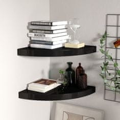 Vidaxl 323920 Floating Corner Shelves 2 pcs Black 35x35x3,8 cm MDF