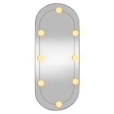 Vidaxl Nástěnné zrcadlo s LED osvětlením 35 x 80 cm sklo oválné