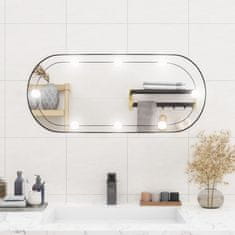 Vidaxl Nástěnné zrcadlo s LED osvětlením 35 x 80 cm sklo oválné