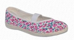 TOGA - výroba obuvi dívčí cvičky JARMILKY růžový květ velikost 24,5 (16,5 cm)