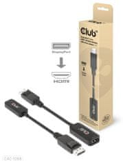 Club 3D Adaptér aktivní DisplayPort 1.4 na HDMI 4K 120Hz/8K 60Hz HDR (M/F), černá (CAC-1088) - zánovní