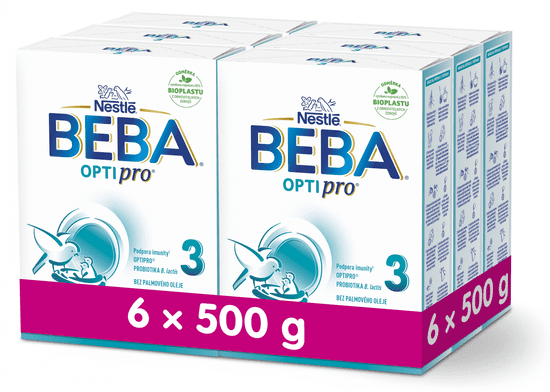 BEBA OPTIPRO 3 batolecí mléko, 6x500 g