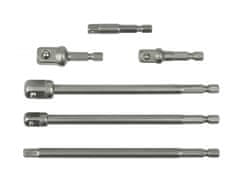 GEKO Sada adaptérů do vrtačky 1/2" 3/8" 1/4" 6 ks G10172