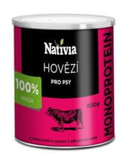 NATIVIA Konzerva - Hovězí maso pro psy 800g