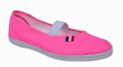 TOGA - výroba obuvi dívčí cvičky JARMILKY neonově růžové velikost 24,5 (16,5 cm)