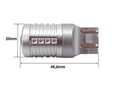 motoLEDy W21/5W LED žárovka 7443 12-24V CANBUS 2000lm červená