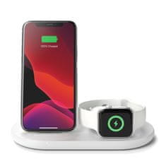 Belkin Qi 3v1 nabíjecí stojan, bílý (iPhone, Apple Watch, AirPods)