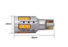 W16W LED žárovka 12-24V 100% CAN oranžová bez chyby