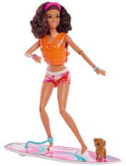 Mattel Barbie surfařka s doplňky HPL69 - rozbaleno