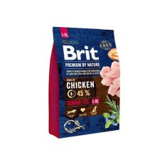 Brit Premium By Nature Senior Large/Extra Large Chicken granule pro starší psy velkých a obřích plemen s kuřecím masem 3kg