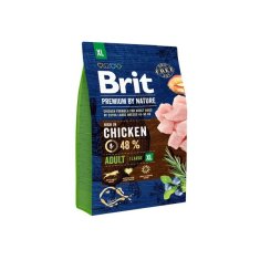 Brit Premium By Nature Adult Extra Large Chicken granule pro dospělé psy velkých plemen s kuřecím masem 3kg