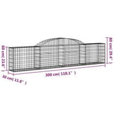 Petromila Klenuté gabionové koše 12 ks 300x30x60/80 cm pozinkované železo