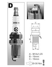 Brisk zapalovací svíčka DOR12YS-1 řada Silver Racing, BRISK - Česká Republika 1553