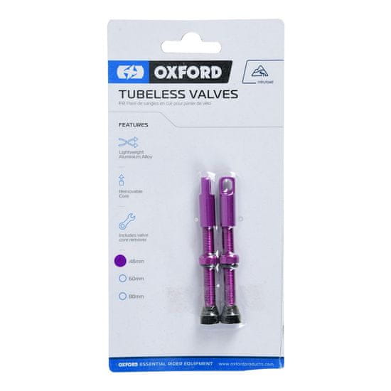 Oxford ventilek pro bezdušové aplikace, OXFORD (fialová, vč. čepičky, slitina hliníku, délka 48 mm) VP148PU