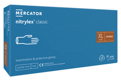 MERCATOR MEDICAL Nitrilové rukavice Mercator NITRYLEX classic, modré, nepudr., 200 ks Velikost: S