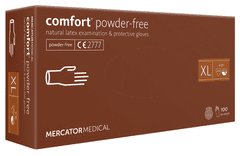 MERCATOR MEDICAL Latexové rukavice Mercator Comfort powder-free, nepudr., 100 ks