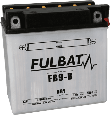 Fulbat Konvenční motocyklová baterie FULBAT FB9-B (YB9-B) Včetně balení kyseliny 2H51984