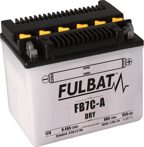 Fulbat Konvenční motocyklová baterie FULBAT FB7C-A (YB7C-A ) Včetně balení kyseliny 550593