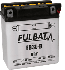 Fulbat Konvenční motocyklová baterie FULBAT FB3L-B (YB3L-B) Včetně balení kyseliny 2H411657