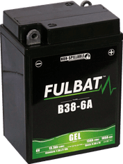 Fulbat baterie 6V, B38-6A GEL, 13Ah, 105A, bezúdržbová GEL technologie 119x83x161 FULBAT (aktivovaná ve výrobě) 550962