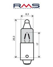 RMS Žárovka RMS 246510025 12V 23W, 180° (10 kusů) 246510025