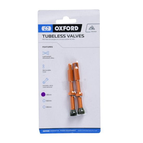 Oxford ventilek pro bezdušové aplikace, OXFORD (oranžová, vč. čepičky, slitina hliníku, délka 48 mm) VP148OR