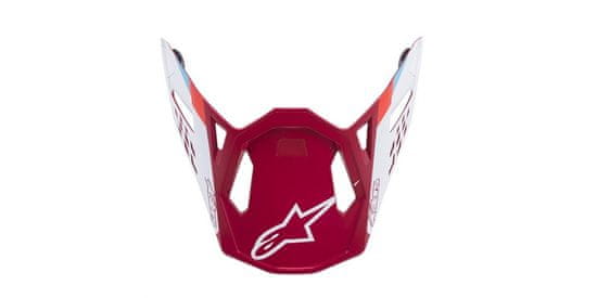 Alpinestars kšilt pro přilby SUPERTECH S-M8 CONTACT, ALPINESTARS (červená/bílá matná) 8981219-3000-TU