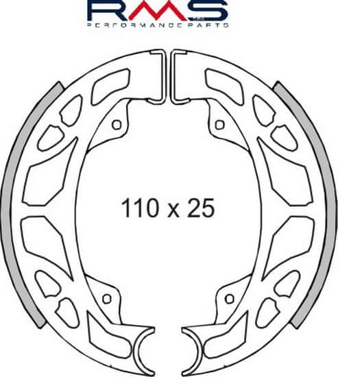 RMS Brzdové čelisti RMS 225120350 zadní 225120350