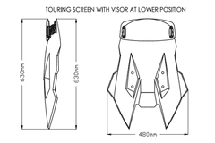 PUIG Plexi štít PUIG TOURING WITH VISOR 20412H kouřová 20412H