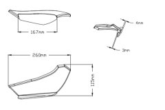 PUIG Boční spoilery PUIG DOWNFORCE 3835N černý 3835N