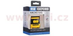 Oxford zámek kotoučové brzdy Micro XA5, OXFORD (integrovaný alarm, žlutý/černý, průměr čepu 5,5 mm) LK213