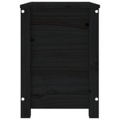Vidaxl Úložný box černý 60x32x45,5 cm masivní borové dřevo