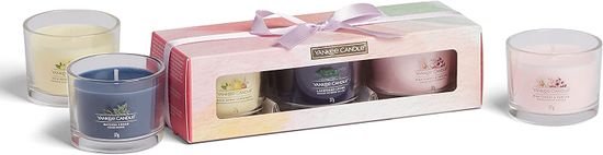 Yankee Candle Dárková sada: 3x votivní svíčka ve skle 3x 37g