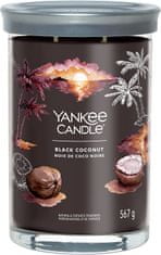 Yankee Candle vonná svíčka Signature Tumbler ve skle velká Black Coconut 567g